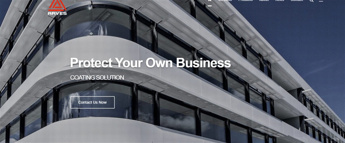 تصميم موقع شركة دهانات حديثة