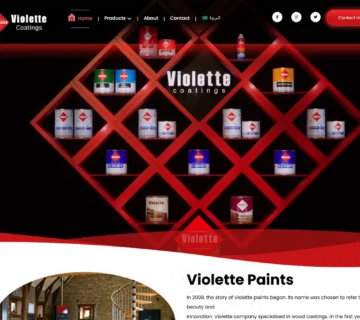 تصميم موقع شركة دهانات خشبية